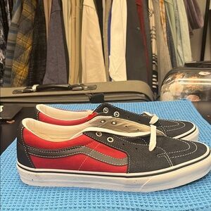 Vans Sk8low Black/Chili Pepper Skate Sneakers